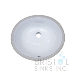B601-SM Vitreous China Oval Undermount Bathroom Sink