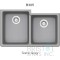 Virtuo Granite Double Undermount Offset Bowl Kitchen Sink 