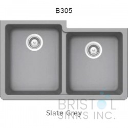 Virtuo Granite Double Undermount Offset Bowl Kitchen Sink  Virtuo Granite Double Undermount Offset Bowl Kitchen Sink