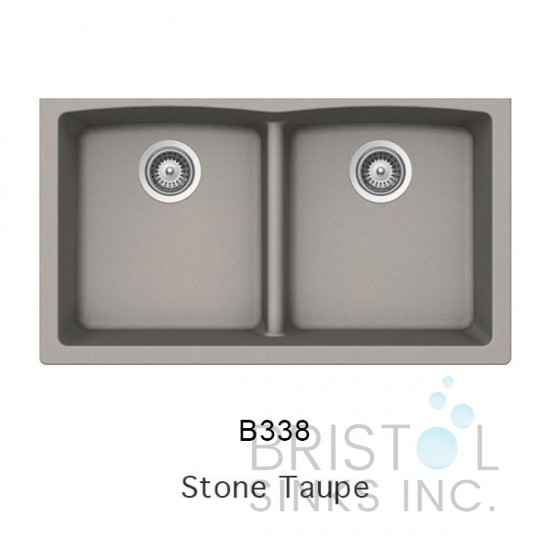 Virtuo Granite Double Undermount Low Divide Bowl Kitchen Sink  Virtuo Granite Double Undermount Low Divide Bowl Kitchen Sink