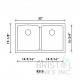 Virtuo Granite Double Undermount Low Divide Bowl Kitchen Sink  Virtuo Granite Double Undermount Low Divide Bowl Kitchen Sink