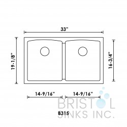 Virtuo Granite Double Undermount Low Divide Bowl Kitchen Sink  Virtuo Granite Double Undermount Low Divide Bowl Kitchen Sink
