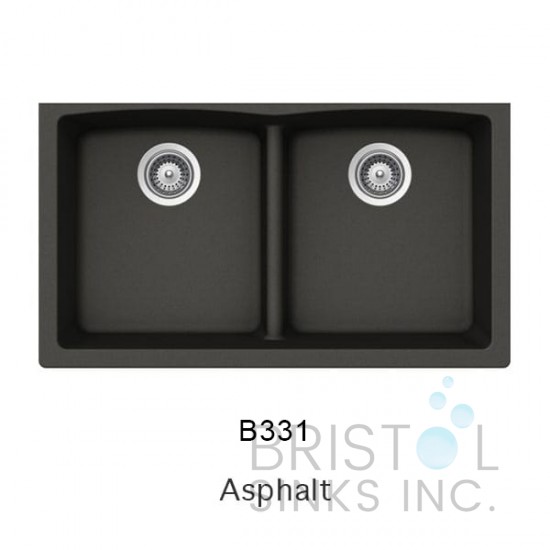 Virtuo Granite Double Undermount Low Divide Bowl Kitchen Sink  Virtuo Granite Double Undermount Low Divide Bowl Kitchen Sink