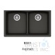 Virtuo Granite Double Undermount Low Divide Bowl Kitchen Sink 