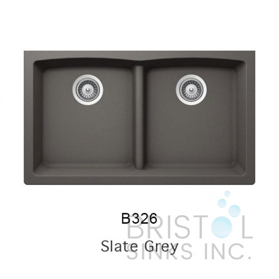 Virtuo Granite Double Undermount Low Divide Bowl Kitchen Sink  Virtuo Granite Double Undermount Low Divide Bowl Kitchen Sink