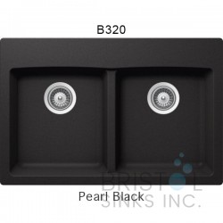 Virtuo Granite Double Topmount Equal Bowl Kitchen Sink  Virtuo Granite Double Topmount Equal Bowl Kitchen Sink