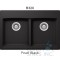 Virtuo Granite Double Topmount Equal Bowl Kitchen Sink 