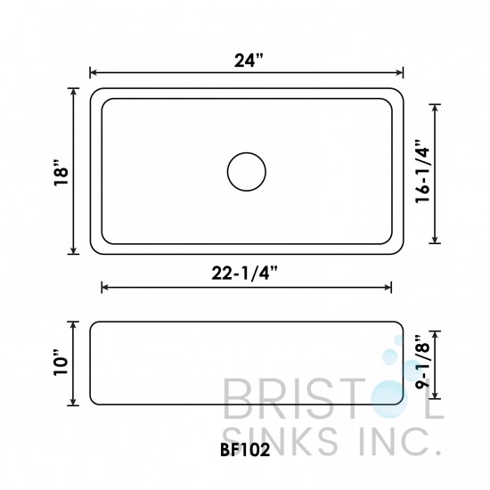 BF102 Fireclay Apron Farmhouse Kitchen Sink - CALL TO ORDER