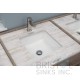 B609 Vitreous China Square Undermount Bathroom Sink