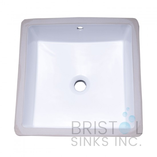 B609 Vitreous China Square Undermount Bathroom Sink