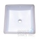 B609 Vitreous China Square Undermount Bathroom Sink