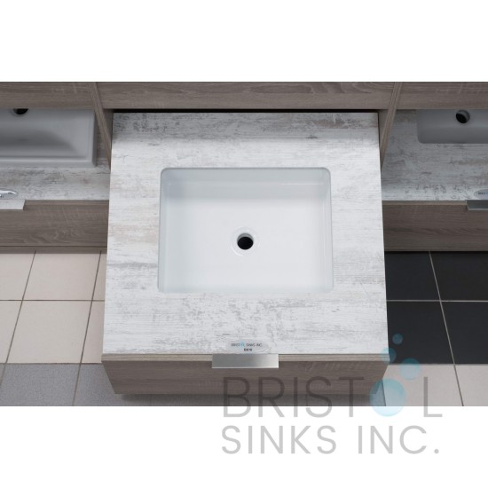 B610 Vitreous China Rectangular Undermount Vanity Sink
