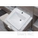 B612 Vitreous China Rectangular Top-mount Bathroom Sink