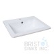 B612 Vitreous China Rectangular Top-mount Bathroom Sink