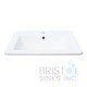 B612 Vitreous China Rectangular Top-mount Bathroom Sink