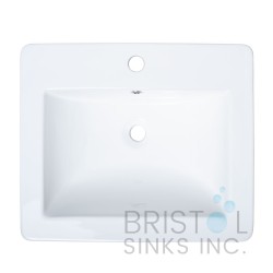 B612 Vitreous China Rectangular Drop-In Bathroom Sink