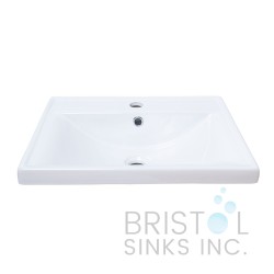 B611 Vitreous China Rectangular Drop-In Bathroom Sink B611 Vitreous China Rectangular Drop-In Bathroom Sink