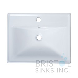 B611 Vitreous China Rectangular Drop-In Bathroom Sink