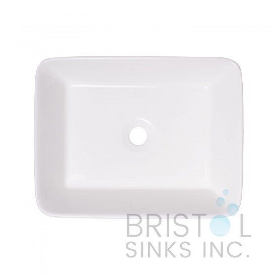 BV112 Above Counter Porcelain Rectangular Vessel Bathroom Sink