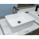BV112 Above Counter Porcelain Rectangular Vessel Bathroom Sink