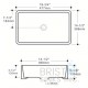 BV112 Above Counter Porcelain Rectangular Vessel Bathroom Sink