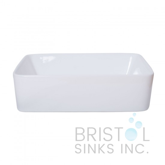 BV112 Above Counter Porcelain Rectangular Vessel Bathroom Sink