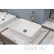 BV112 Above Counter Porcelain Rectangular Vessel Bathroom Sink