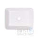 BV112 Above Counter Porcelain Rectangular Vessel Bathroom Sink