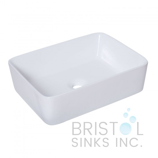 BV112 Above Counter Porcelain Rectangular Vessel Bathroom Sink