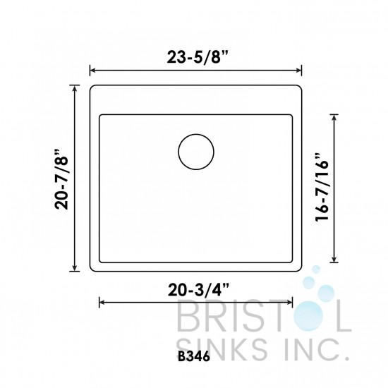 Virtuo Granite Single Topmount Bowl Kitchen Sink