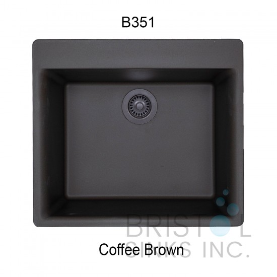 Virtuo Granite Single Topmount Bowl Kitchen Sink