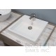 BV111 Above Counter Vitreous China Square Vessel Bathroom Sink