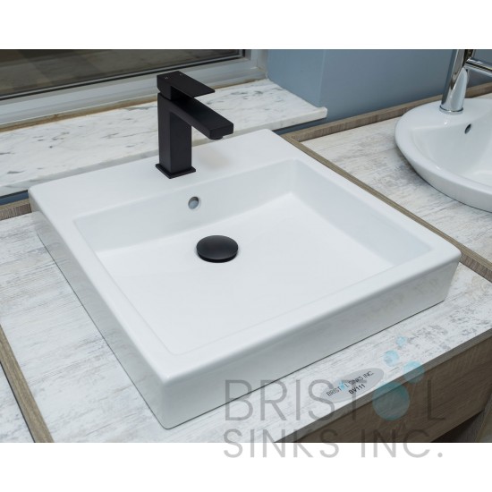 BV111 Above Counter Vitreous China Square Vessel Bathroom Sink