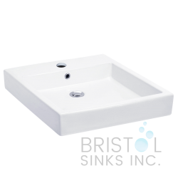 BV111 Above Counter Vitreous China Square Vessel Bathroom Sink
