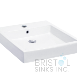 BV111 Above Counter Vitreous China Square Vessel Bathroom Sink