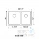 B1608 Undermount Stainless Steel Kitchen Sink 20 mm Corners