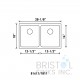 B1811 Undermount Stainless Steel Kitchen Sink 20 mm Corners