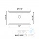 B1612 Undermount Stainless Steel Kitchen Sink 20 mm Corners