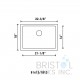 B1613 Undermount Stainless Steel Kitchen Sink 20 mm Corners