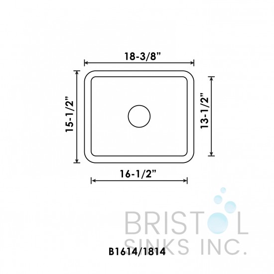 B1814 Undermount Stainless Steel Kitchen Sink 20 mm Corners