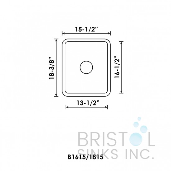 B1615 Undermount Stainless Steel Kitchen Sink 20 mm Corners