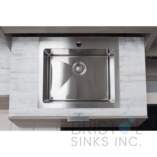B1207 Drop-In Stainless Steel 1-Hole Single Bowl Kitchen Sink