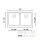 Virtuo Granite Farmhouse/Apron Double Bowl Kitchen Sink
