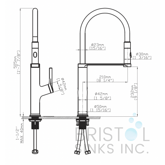 Sierra Kitchen Pull-out Faucet - Chrome 