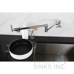 Mercada Kitchen Pot Filler Wall Mounted Faucet- Chrome