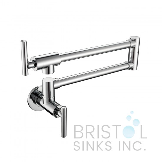 Mercada Kitchen Pot Filler Wall Mounted Faucet- Chrome
