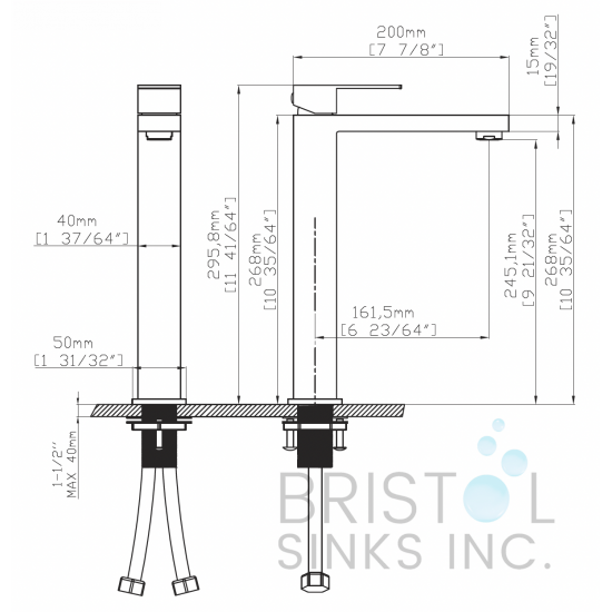 Palma Single Hole Vessel Faucet - Brushed Nickel