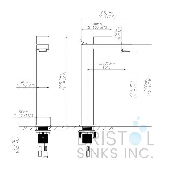 Palma Single Hole Vessel Faucet - Brushed Nickel