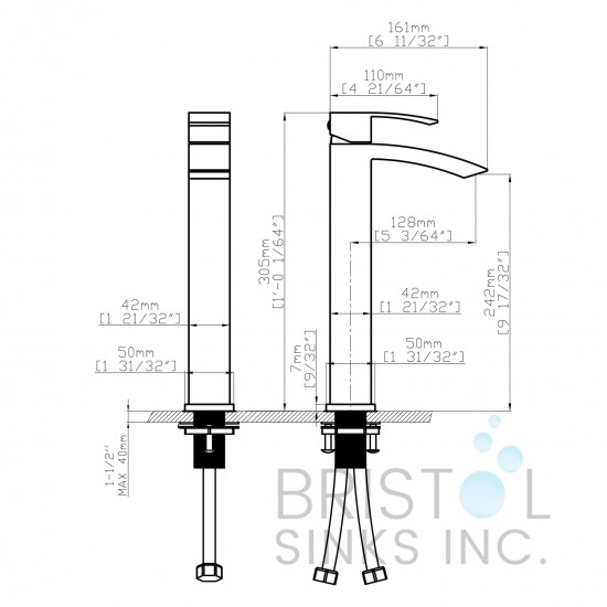 Cordoba Vessel Single Hole Faucet - Brushed Nickel