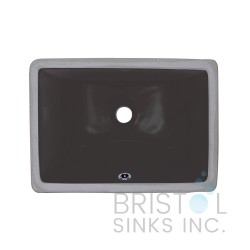 B607 Black Vitreous China Rectangular Undermount Vanity Sink B607 Black Vitreous China Rectangular Undermount Vanity Sink